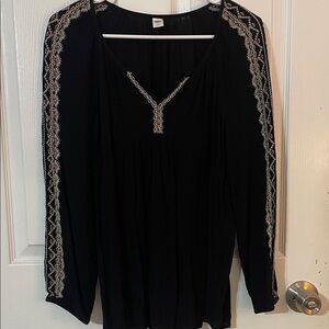 Old Navy Blouse with Aztec Embroidery